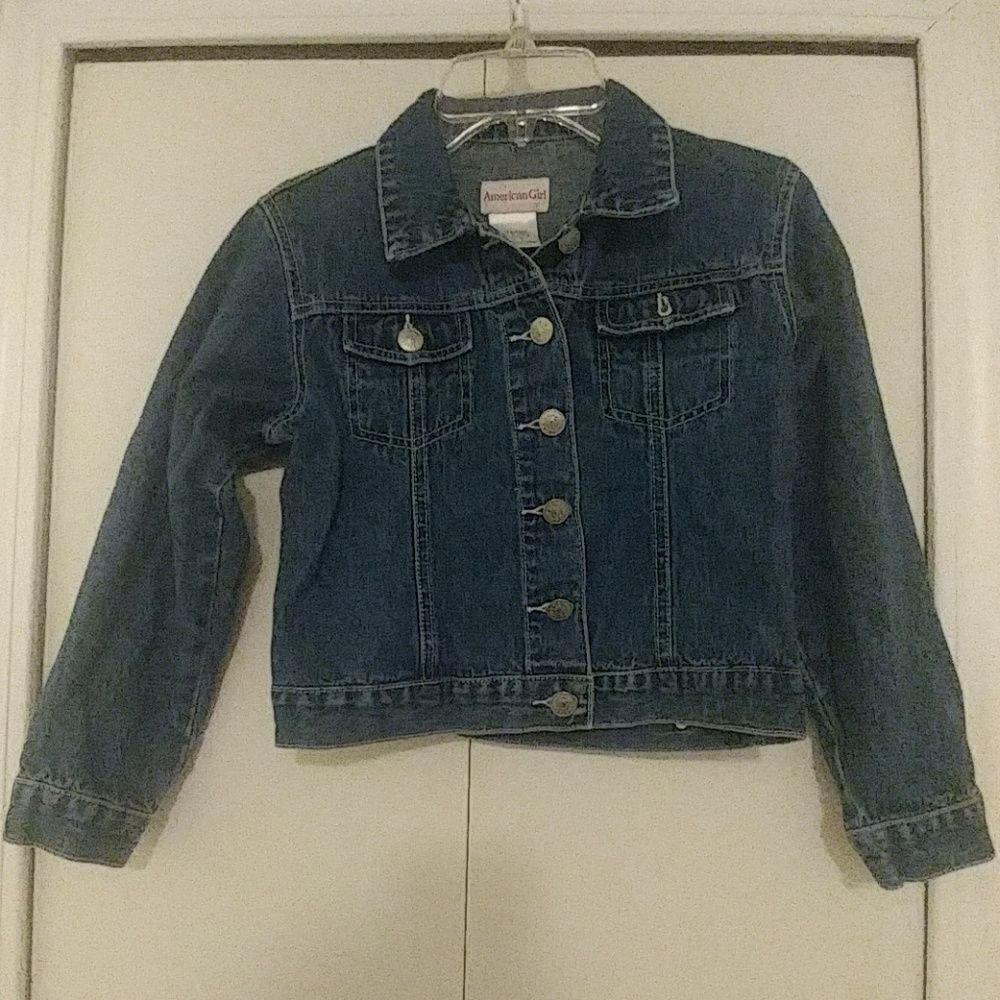 American Girl‎ Denim Cotton Blue Jean Jacket Size S
